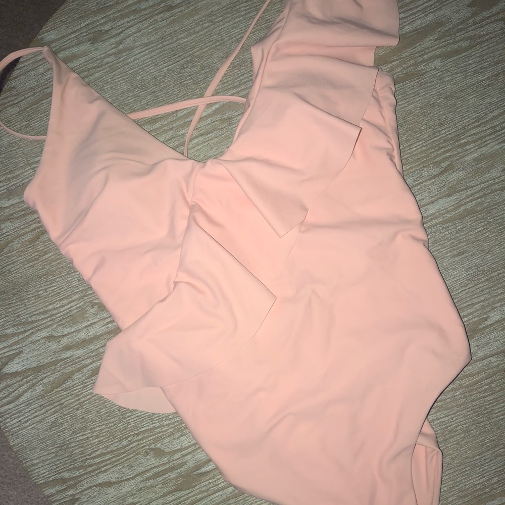 Light Pink one-piece swimsuit! WORN ONCE!